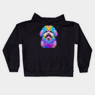 Adorable Bolognese Dog Colorful Artwork Kids Hoodie